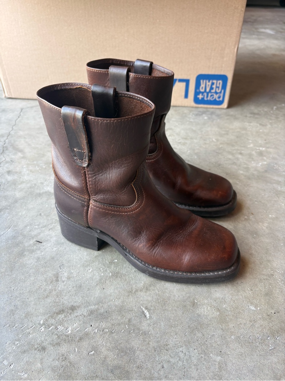 Durango Brown Leather Western Work Boots